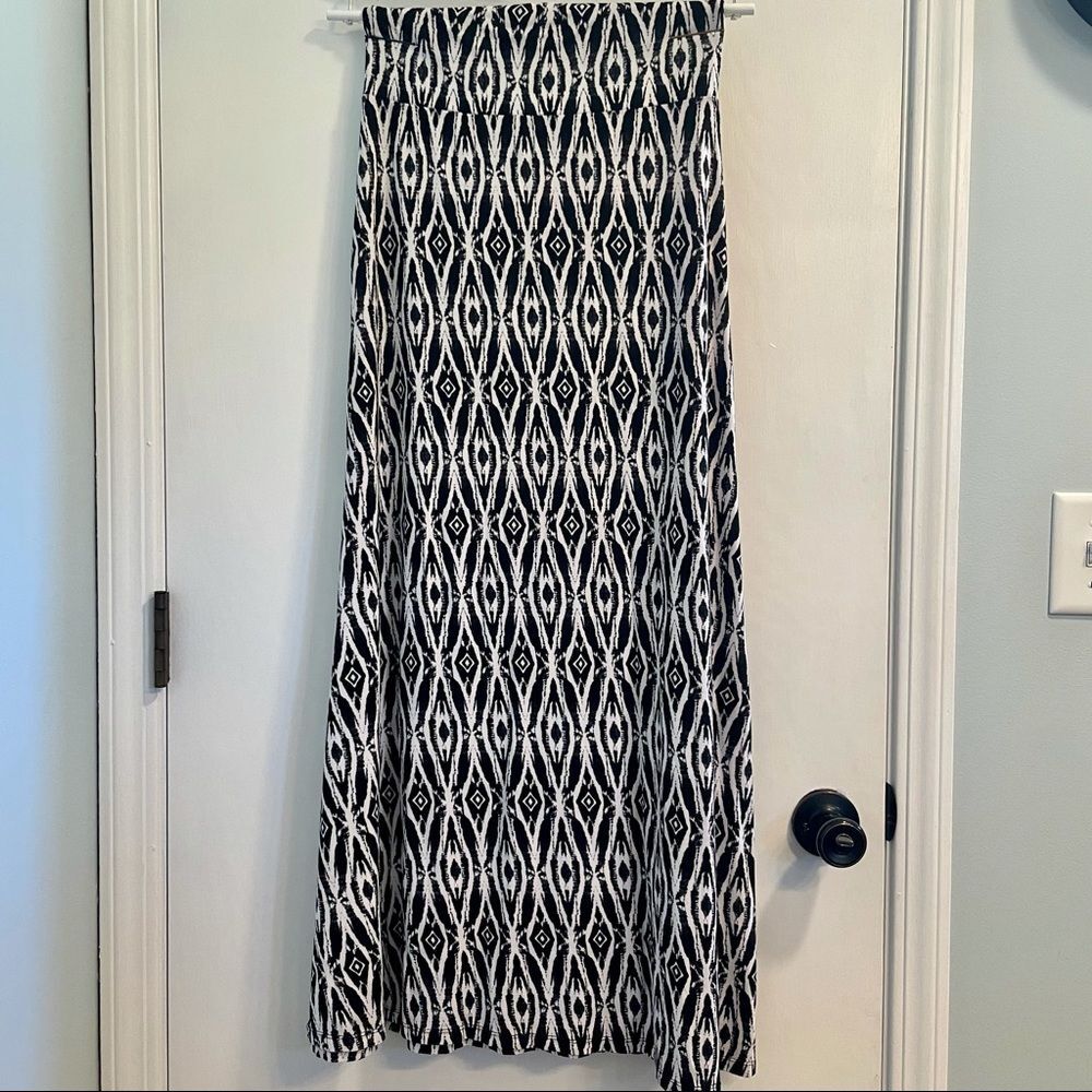 French Laundry Ikat Print Maxi Skirt | Excellent | Small | Rayon Spandex Blend